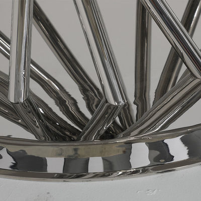 Mirrored 48 Round Marble Dining Table For Restaurant And Dining Room